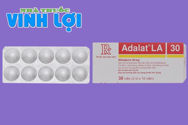 Hình ảnh hộp và vỉ thuốc Adalat 30mg