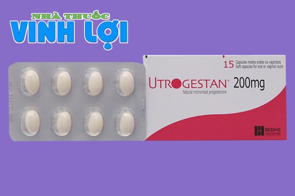 Mặt trước của thuốc Utrogestan 200mg