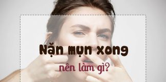 Các bước chăm sóc da sau khi nặn mụn