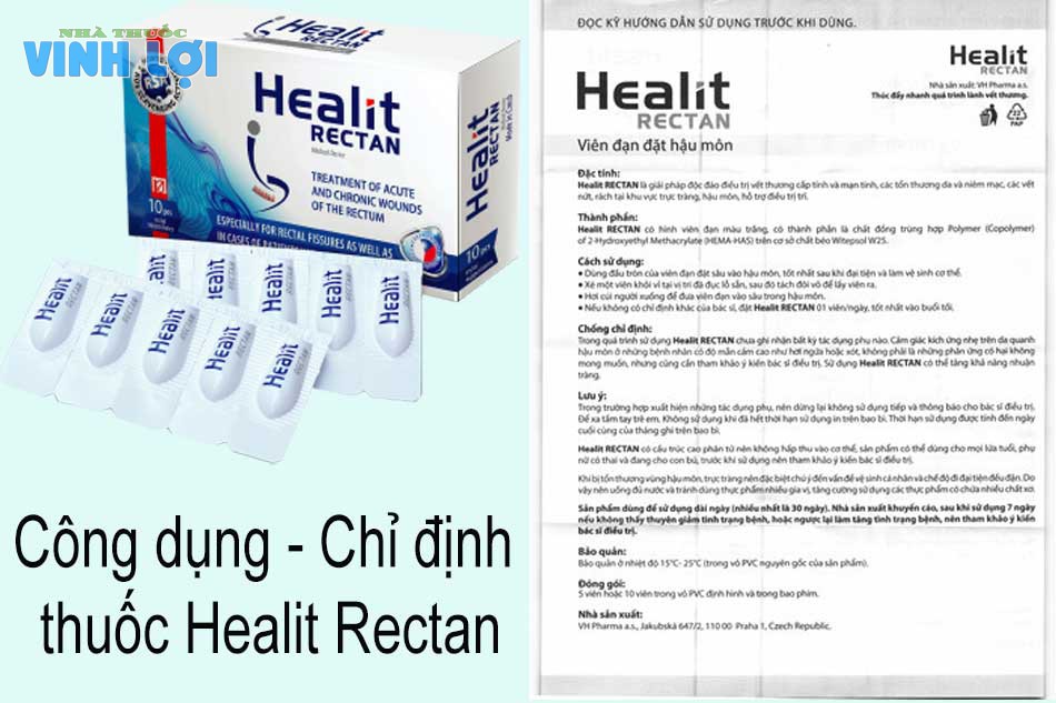 Công dụng - Chỉ định của thuốc Healit Rectan