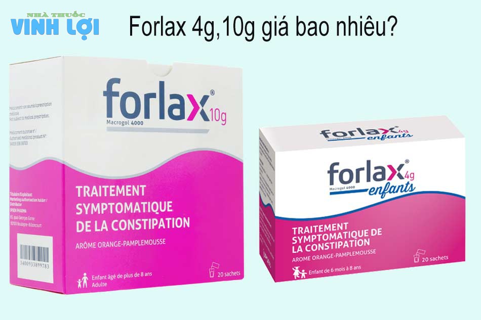 Thuốc Forlax 4g,10g giá bao nhiêu?
