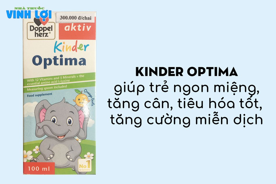 Kinder Optima giúp trẻ ngon miệng, tăng cân, tiêu hóa tốt, tăng cường miễn dịch
