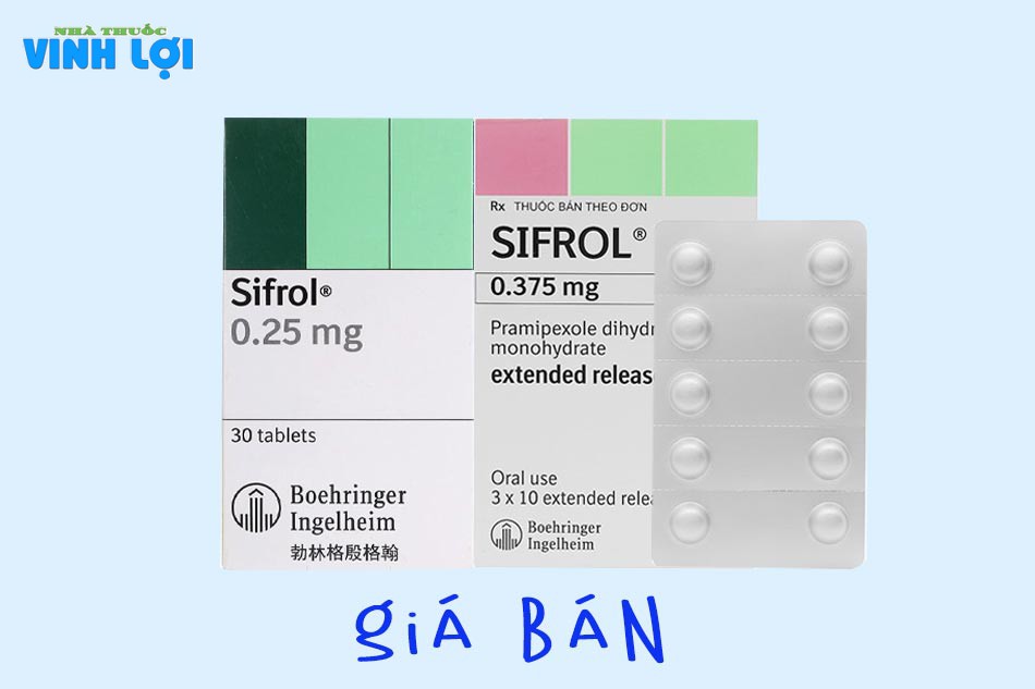 Thuốc Sifrol 0.25, 0.18, 0.75mg giá bao nhiêu?