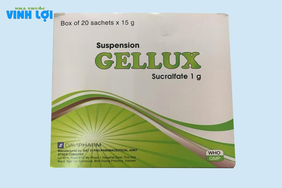 Hộp thuốc Gellux Sucralfat 1g