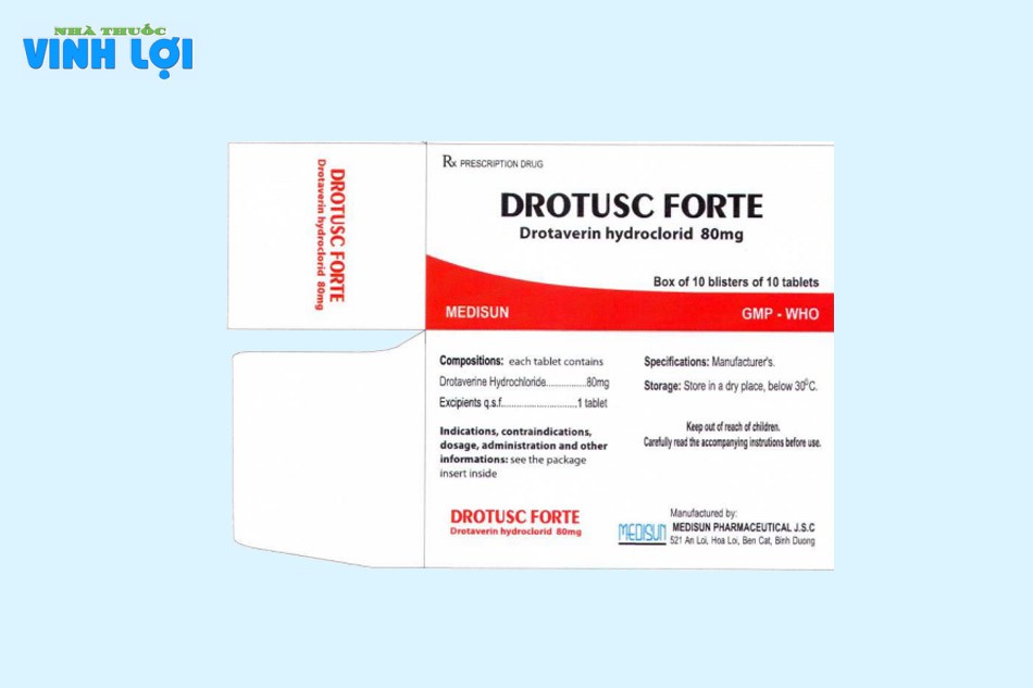 Thành phần của Drotusc Forte 