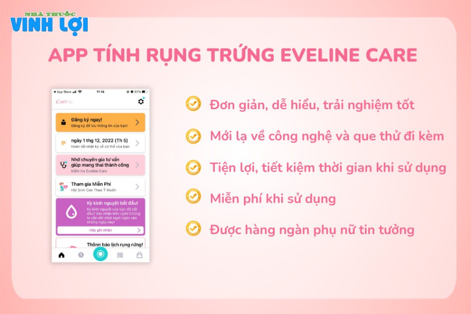 App tính rụng trứng Eveline Care có gì hay?