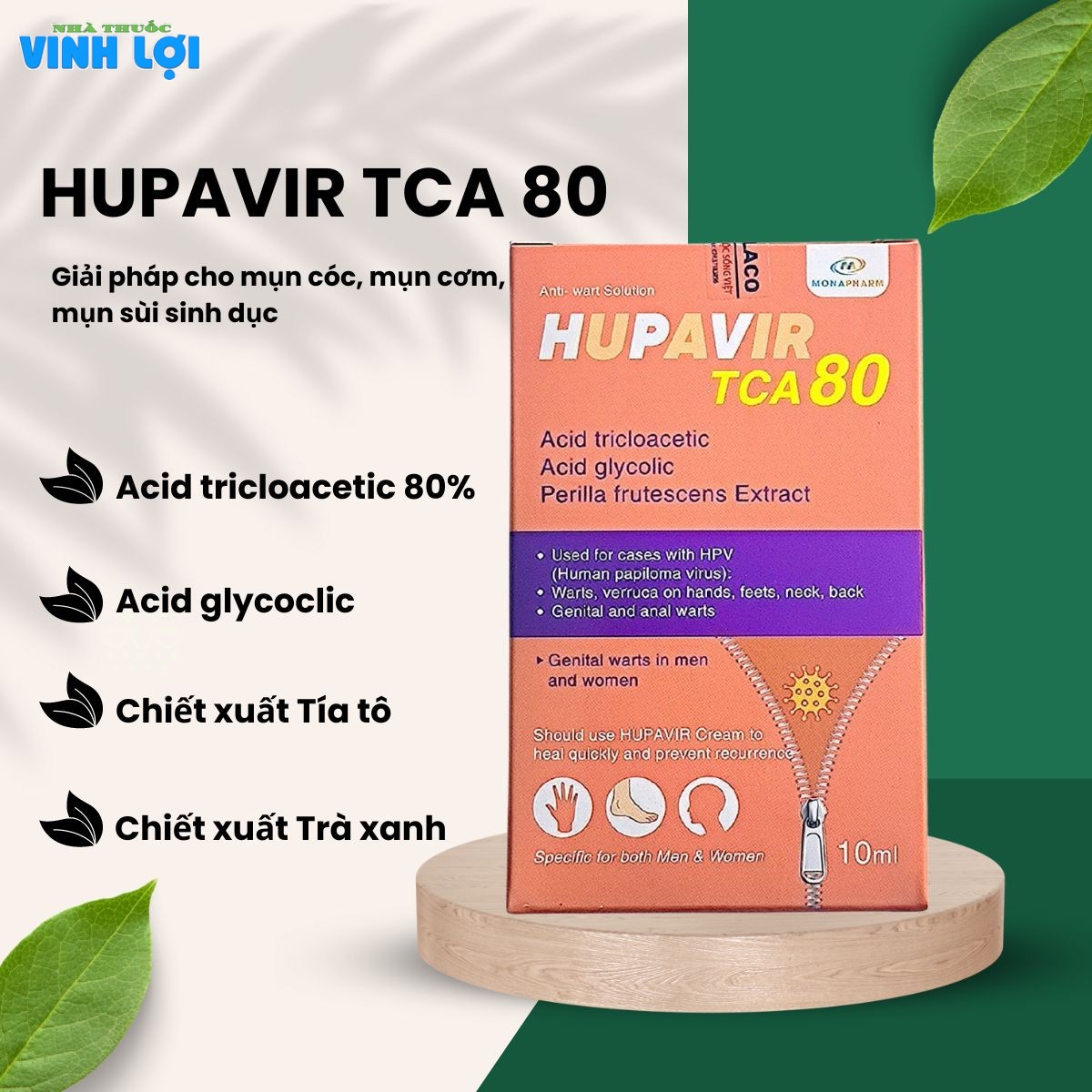 Thành phần HUPAVIR TCA 80