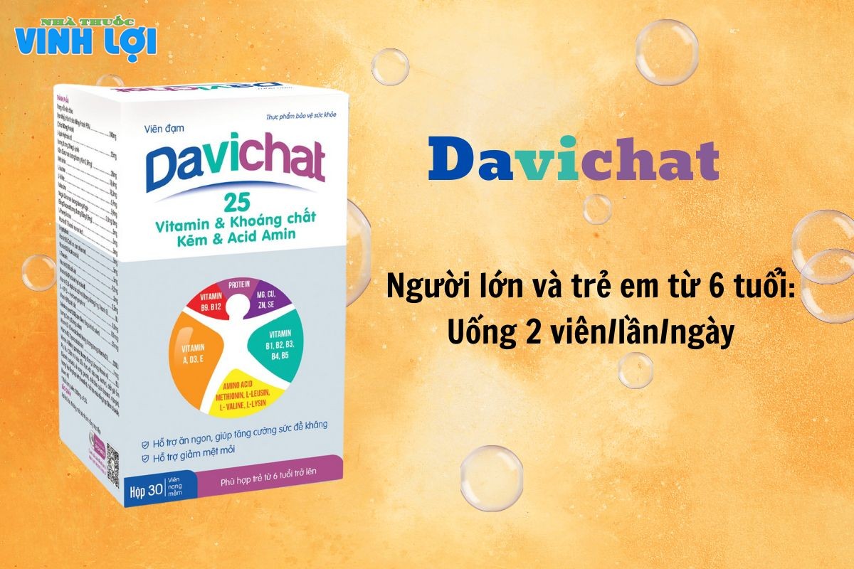 Liều dùng Viên đạm Davichat