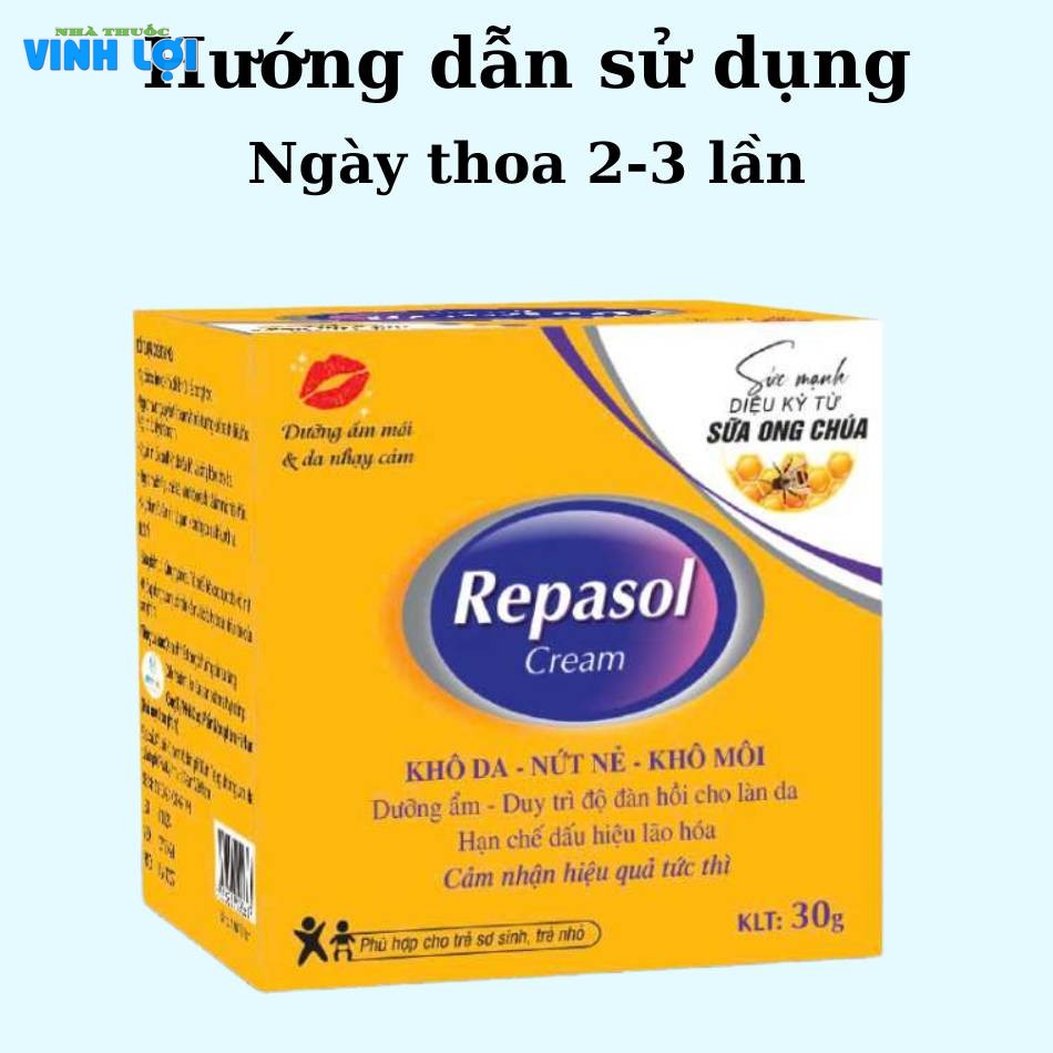 Hướng dẫn sử dụng Repasol Cream