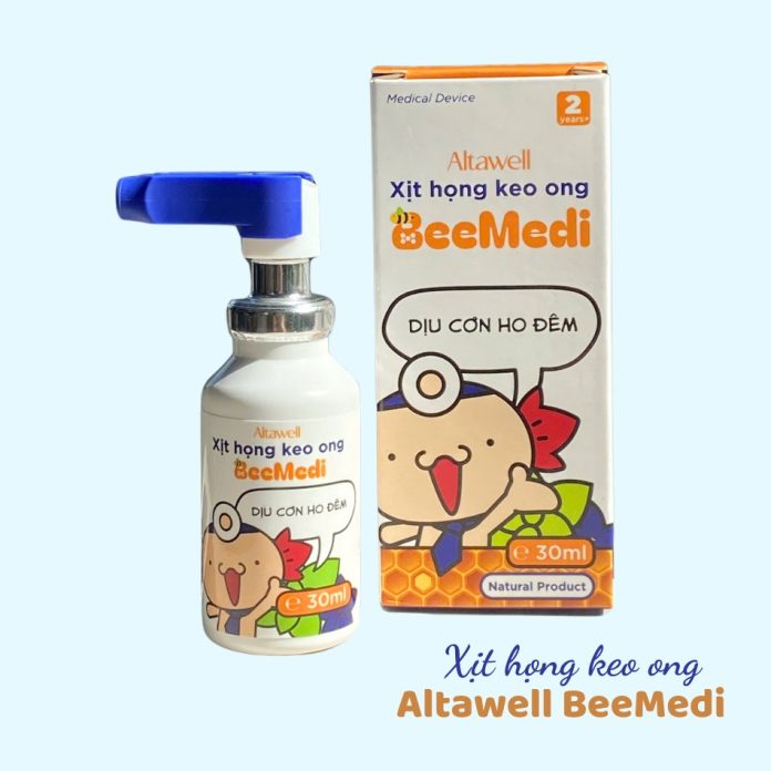 Xịt họng keo ong Altawell BeeMedi - Giải pháp cho những cơn ho đêm dai dẳng