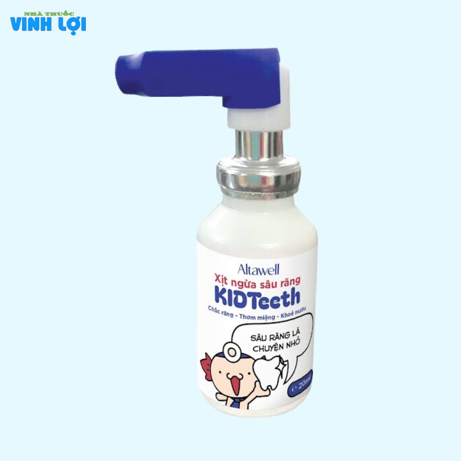 Cần vệ sinh sạch sẽ chai Xịt ngừa sâu răng Altawell Kidteeth sau khi dùng