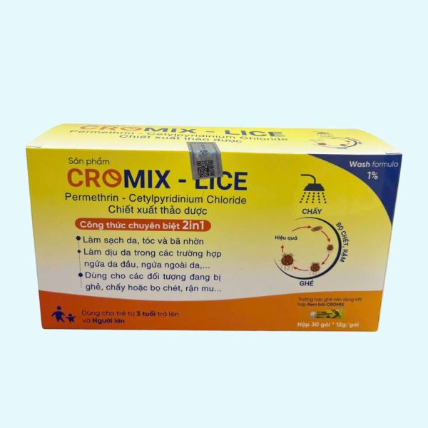 Dầu tắm gói Cromix lice