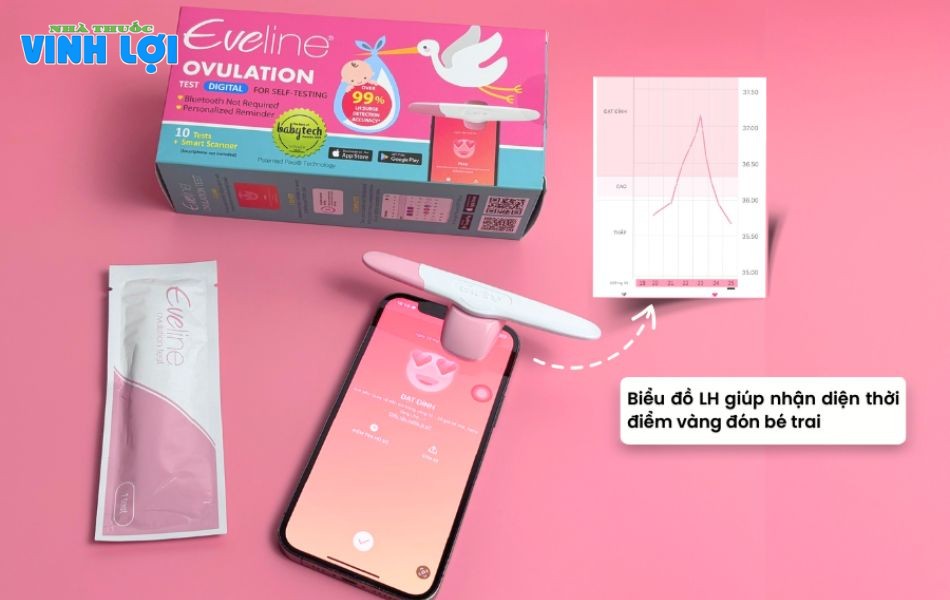 Que thử rụng trứng Eveline Care giúp các mẹ chủ động và theo dõi chu kỳ sát sao hơn