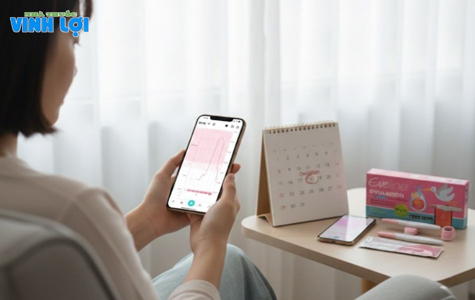 Que thử rụng trứng điện tử theo dõi dạng biểu đồ giúp các mẹ dễ nắm bắt thời điểm thụ thai