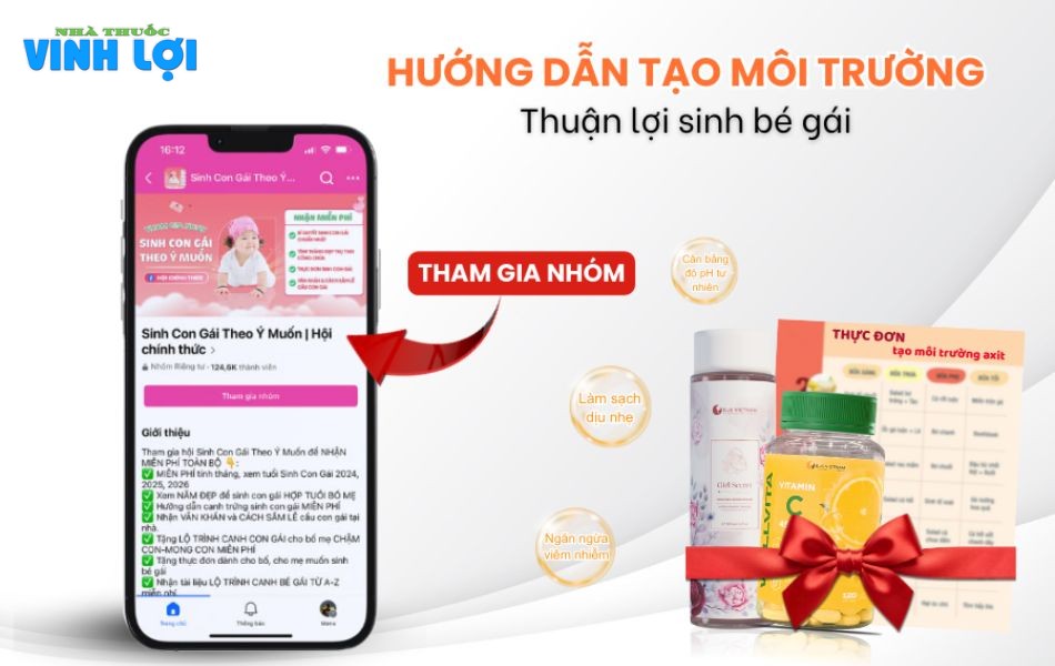 Tham gia nhóm để nhận hướng dẫn tạo môi trường thuận lợi sinh bé gái