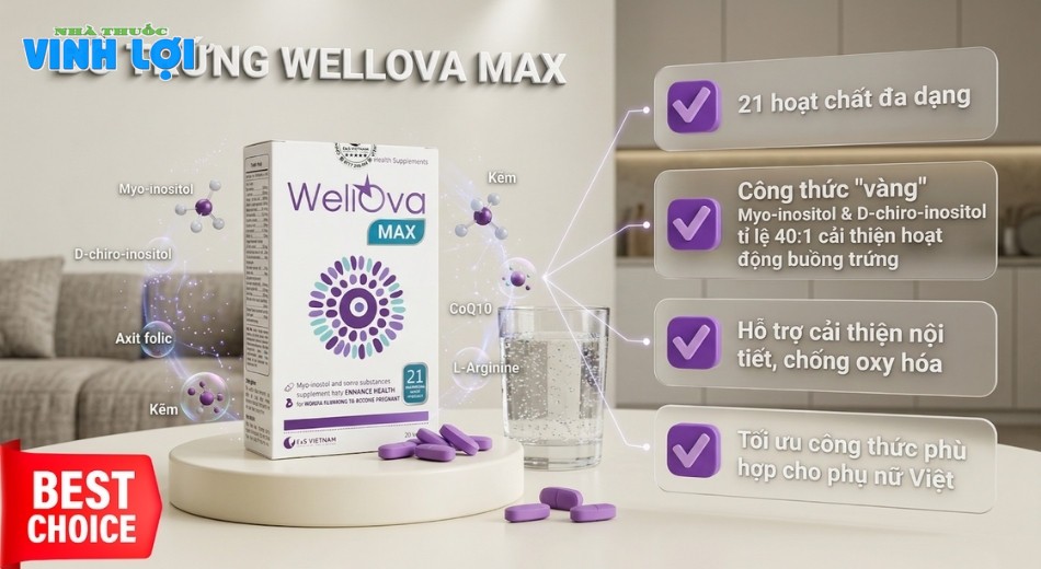 Tỉ lệ 40:1 giữa Myo-Inositol và D-Chiro-Inositol là công thức hiệu quả nhất cho phun nữ nội tiết kém do rối loạn rụng trứng