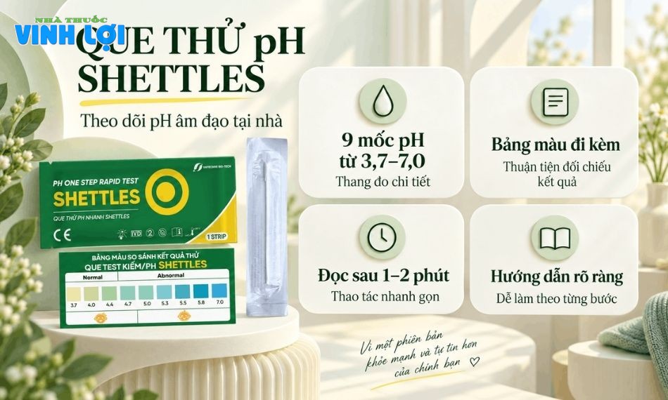 Que test kiềm pH Shettles